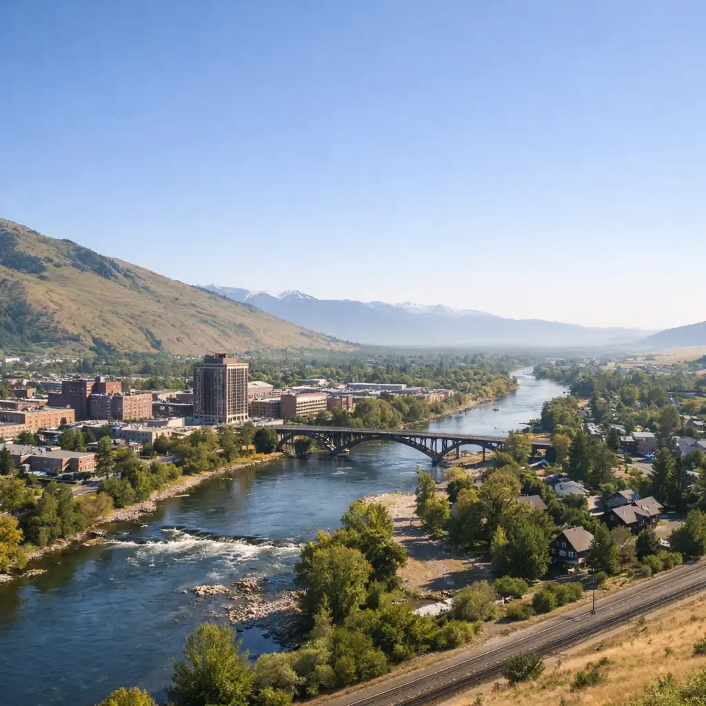 Montana road and landscape